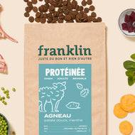 Croquettes pour chien sensible agneau, patate douce et menthe de Franklin Croquettes pour chien sensible agneau, patate douce et menthe de Franklin