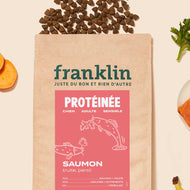 Croquettes pour chien Peau & Pelage au saumon, truite, et persil de Franklin Croquettes pour chien Peau & Pelage au saumon, truite, et persil de Franklin