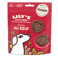 Lily's Kitchen Galettes au Boeuf avec une point de graines de Chia et de Chou Kale Lily's Kitchen Galettes au Boeuf avec une point de graines de Chia et de Chou Kale
