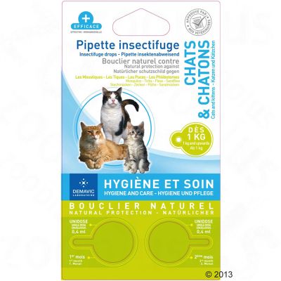 Pipettes insectifuges pour chat et chaton Demavic