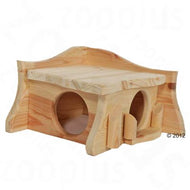 Maisonnette en bois massif Pavillon pour rongeur Maisonnette en bois massif Pavillon pour rongeur
