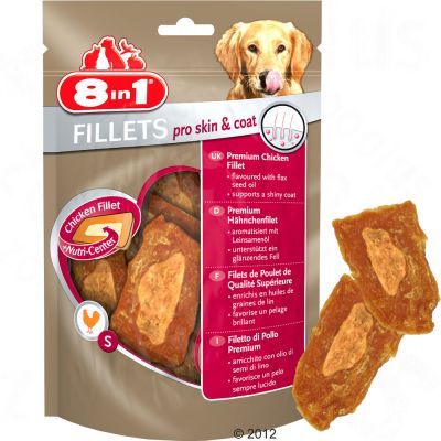 Friandises chien Fillets Pro Skin & Coat de 8in1