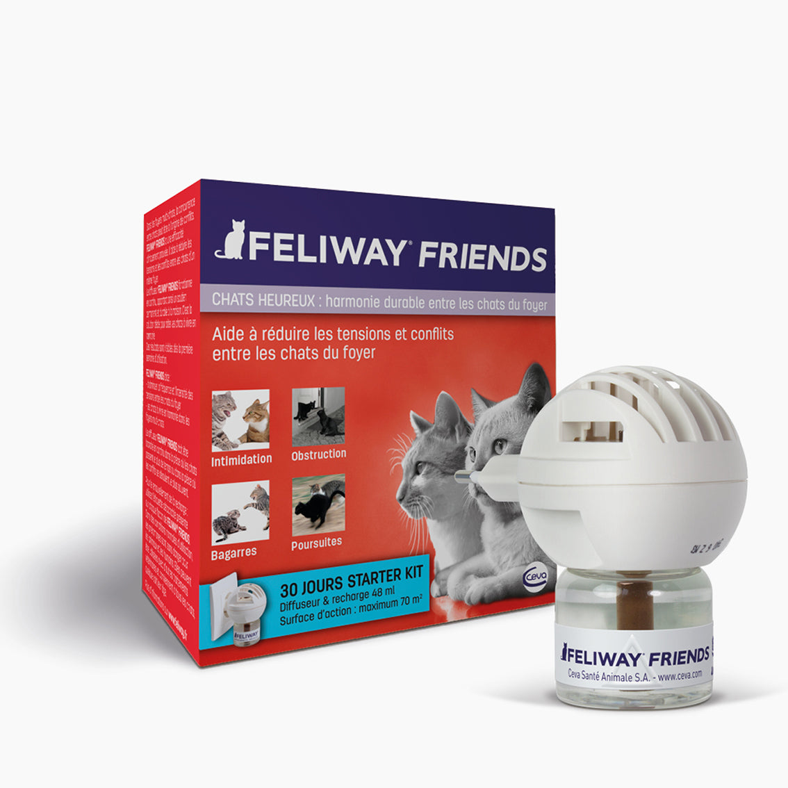 Feliway Friends - Phéromones pour Chat - Kit de démarrage
