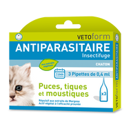 Pipettes insectifuges pour chaton