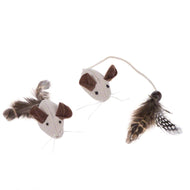 Souris avec plumes naturelles pour chat Souris avec plumes naturelles pour chat