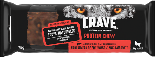 Friandises chien Stick Protéin Chew au foie de boeuf de Crave Friandises chien Stick Protéin Chew au foie de boeuf de Crave