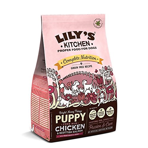 Croquettes Sans Céréales Au Poulet Fermier Et Au Saumon Pour Chiots Croquettes Sans Céréales Au Poulet Fermier Et Au Saumon Pour Chiots