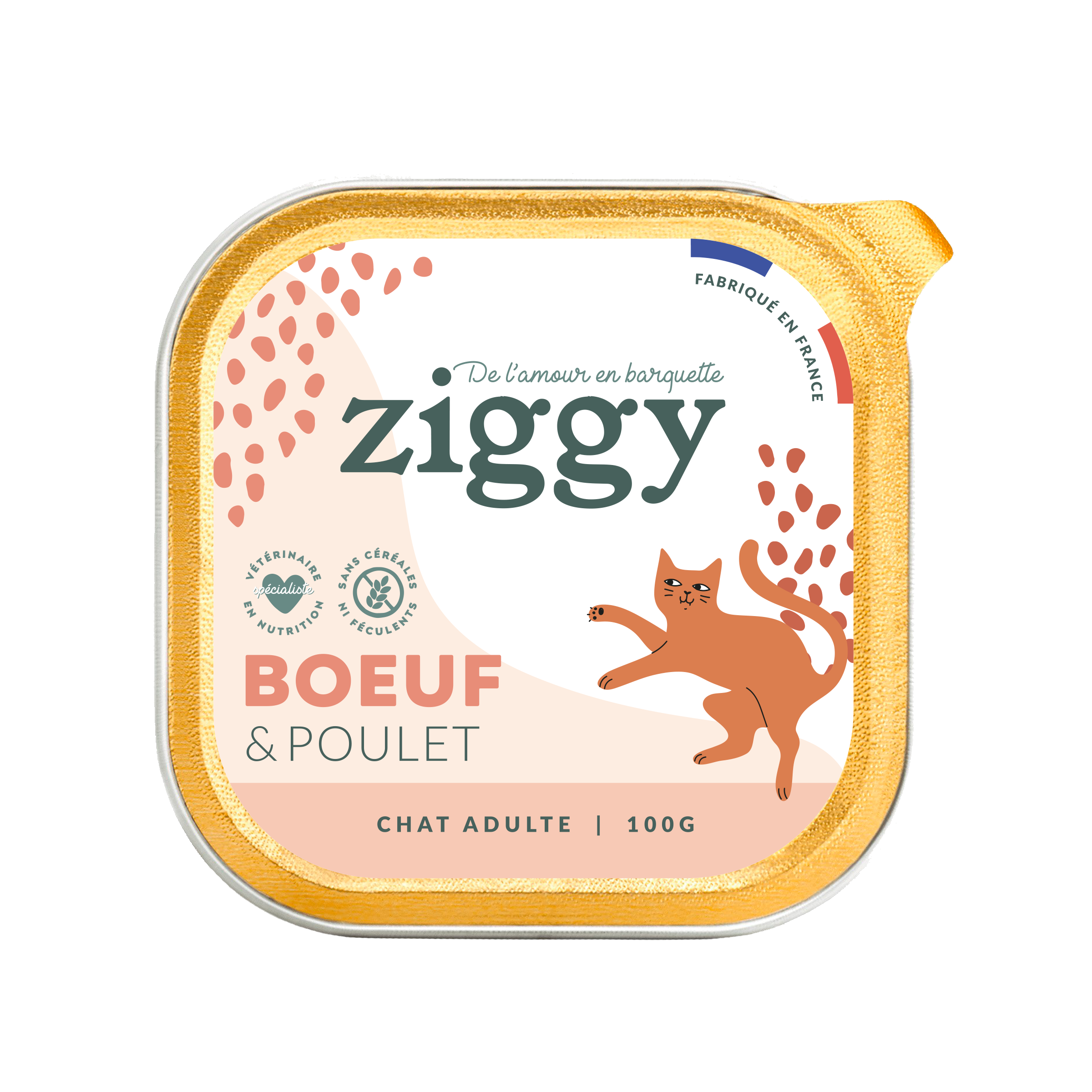 Pâtée Chat Adulte Entier Boeuf de Ziggy