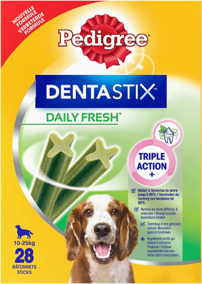 DENTAstix Daily Fresh 28 pack avis test prix Conso Animo