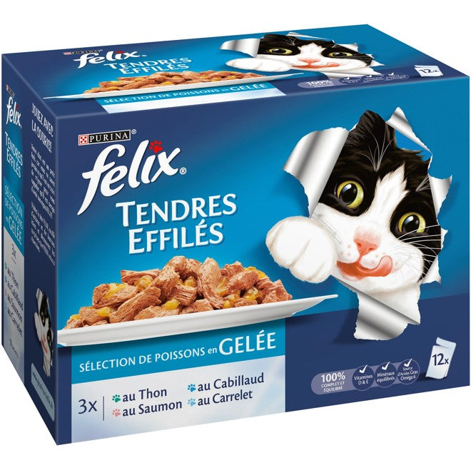 🐱 Analyse et infos sur Felix Tendres Effilés en gelée legumes (pâtée pour  chat) 🐶