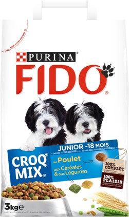 Croquette chien Fido Croq Mix Junior de Purina