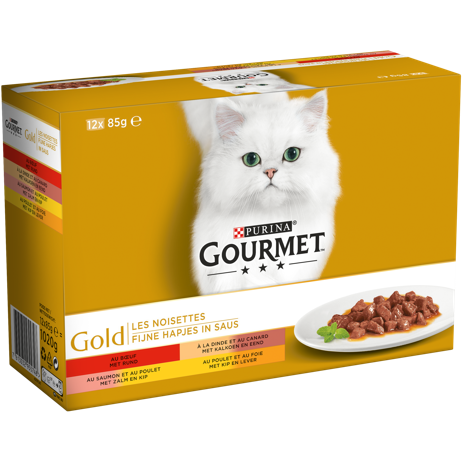 Aliment pour chat Repas pour chat GOURMET® Gold Les Noisettes