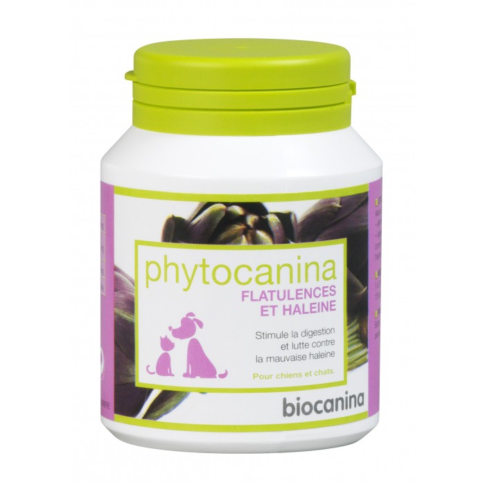 Complément alimentaire chien Phytocanina flatulences et haleine de Biocanina