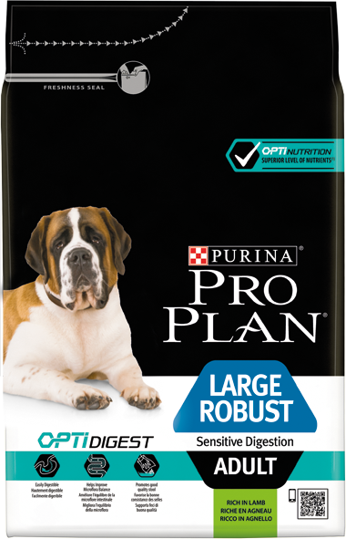 Croquette chien Pro Plan Large Adult Robust Sensitive Digestion OptiDigest Agneau