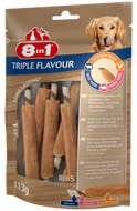 Friandises chien Triple Flavour Travers à mâcher de 8IN1 Friandises chien Triple Flavour Travers à mâcher de 8IN1