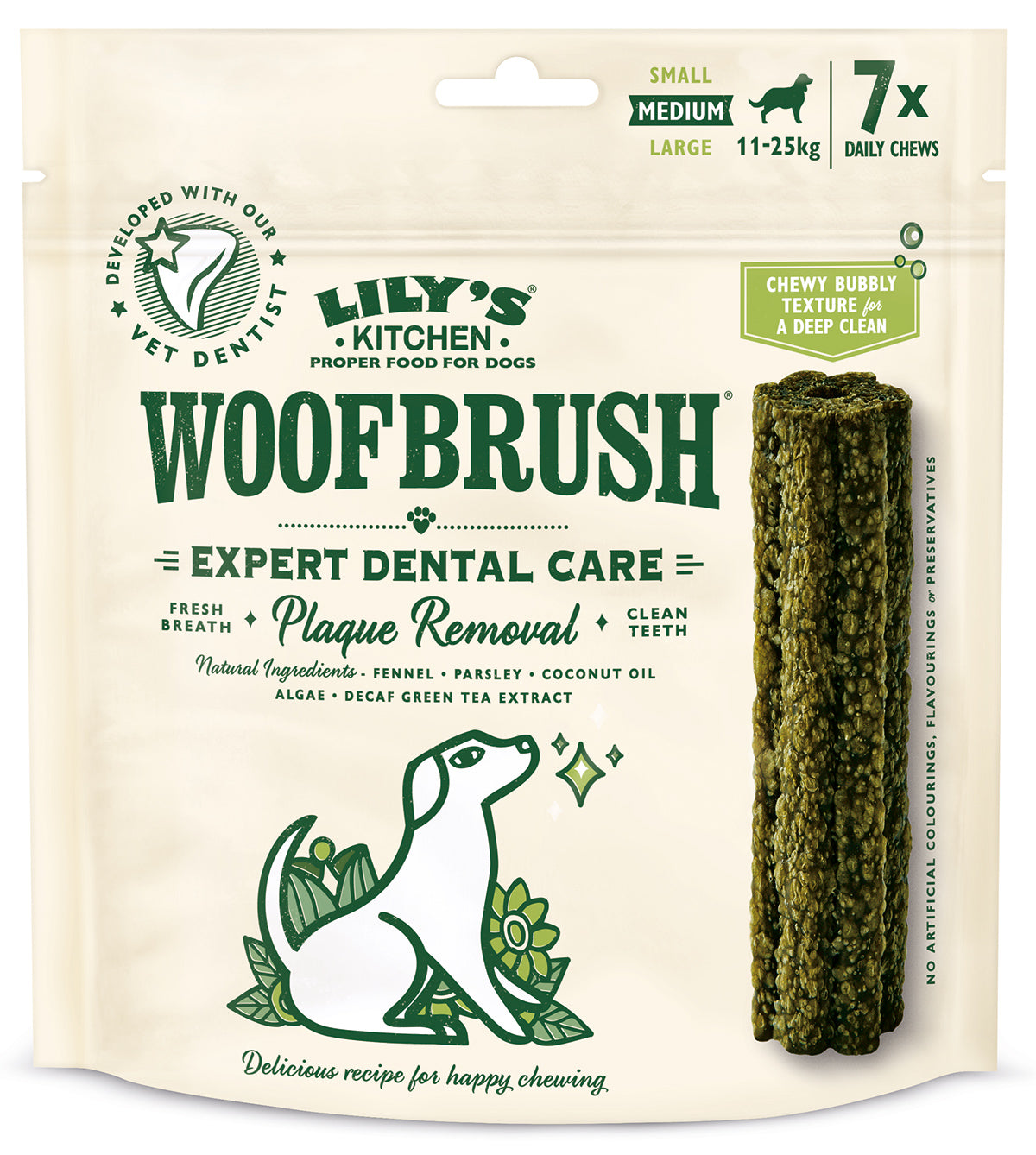 Friandises chien dentaires Woofbrush de Lily's Kitchen