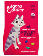 Croquettes chat senior Edgard & Cooper au poulet et dinde frais