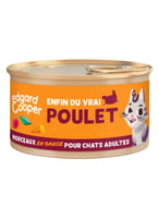 Boîte de morceaux en sauce de poulet pour chats adultes Edgard & Cooper