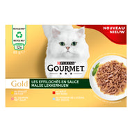 GOURMET® GOLD Les Effilochés en Sauce pour chats
