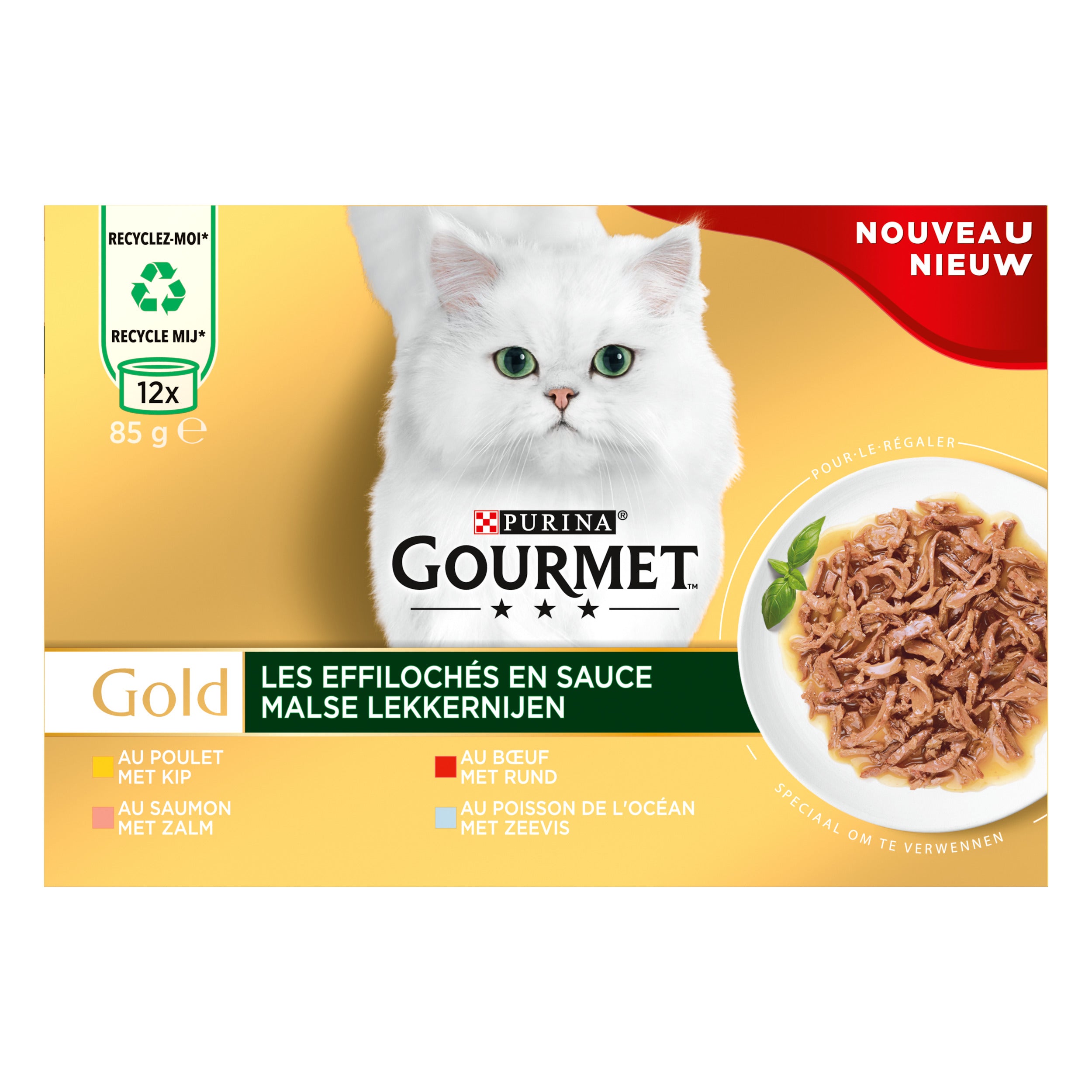 GOURMET® GOLD Les Effilochés en Sauce pour chats