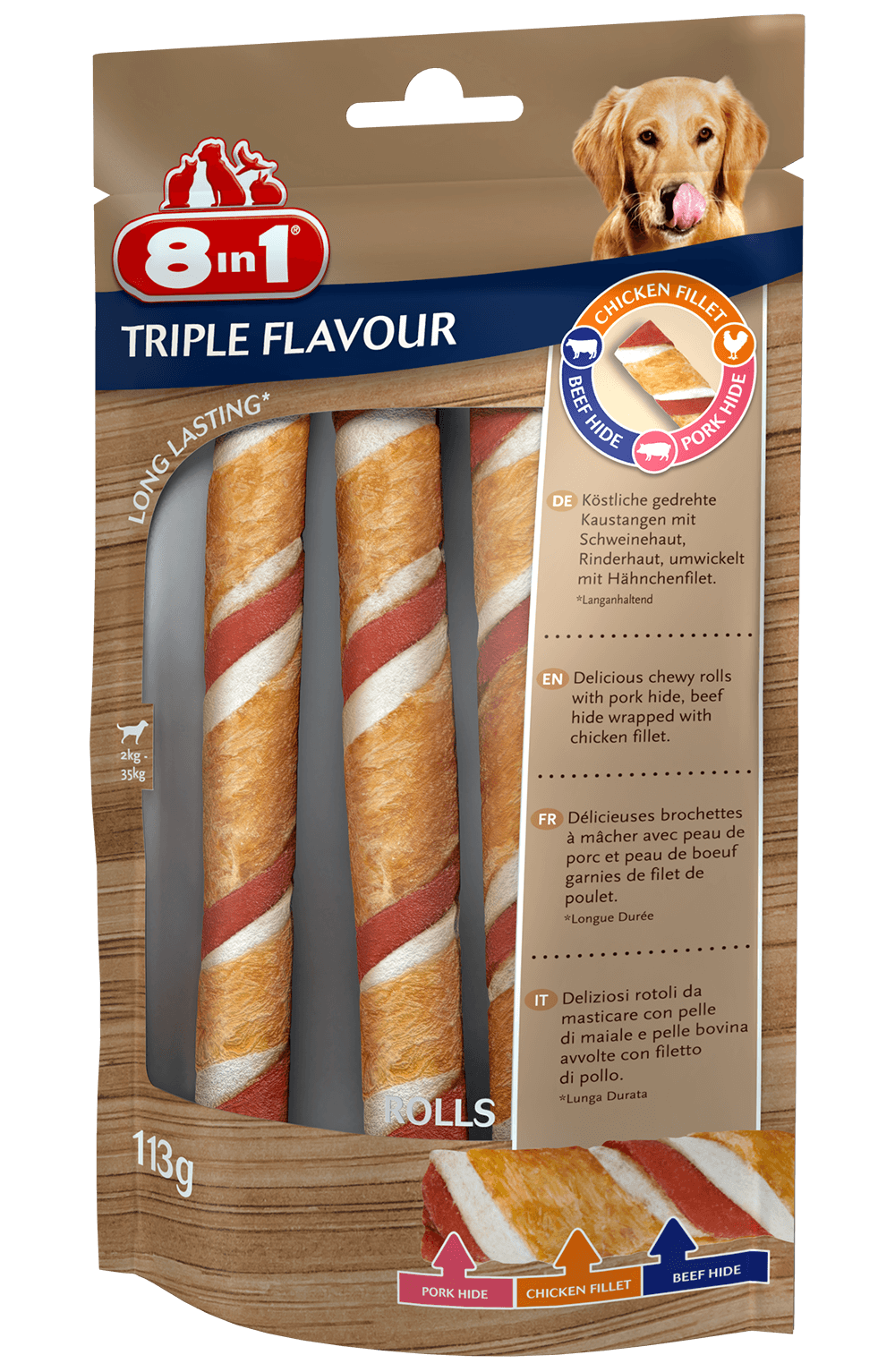 Triple Flavour Rouleaux à mâcher