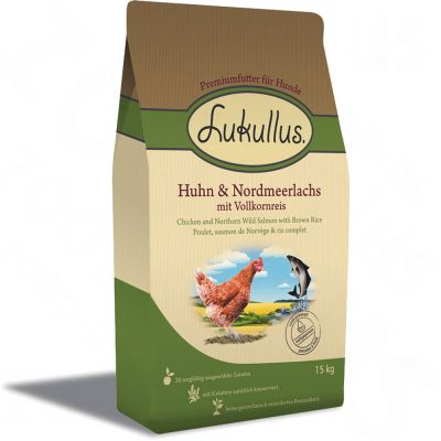 Lukullus poulet et saumon pour chien
