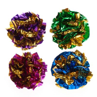 Balles en papier d'argent pour chat