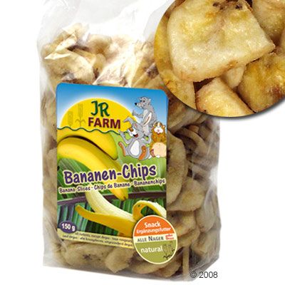 Friandises JR Farm Chips de banane pour rongeur, lapin et perroquet