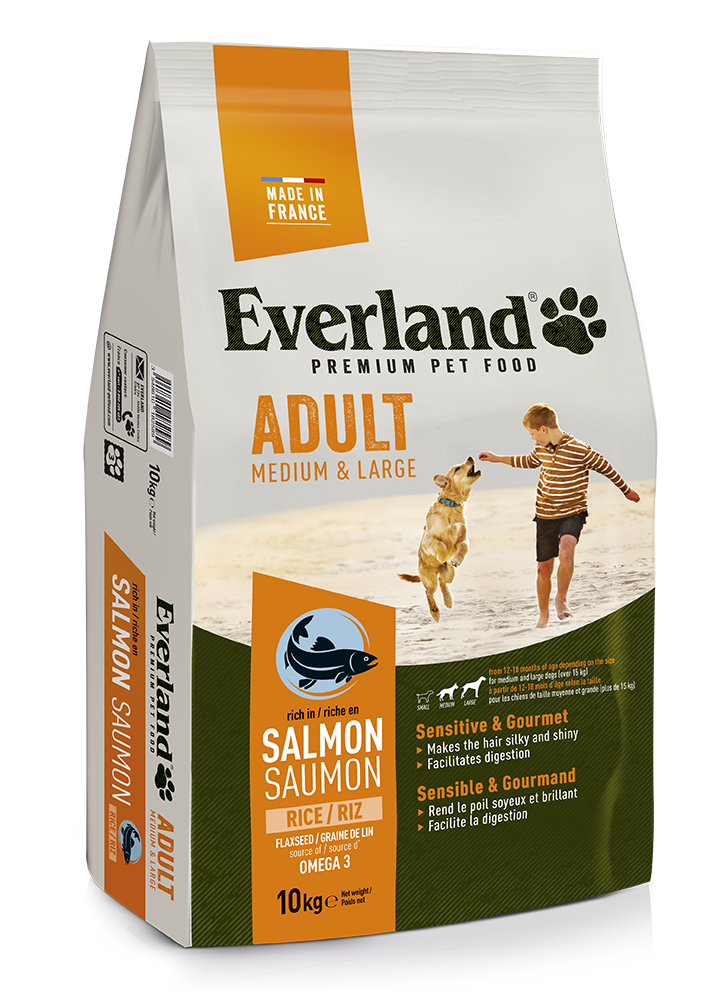 Croquette chien premium M&L ADULT au saumon de Everland