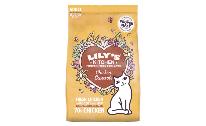 Croquettes chat Lily's Kitchen sans céréales poulet et herbes pour chat adulte