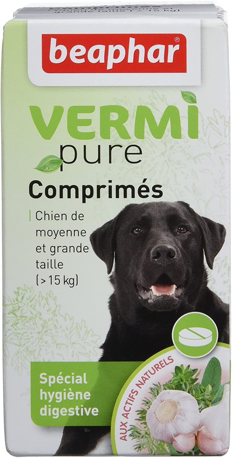 Vermifuges en comprimés pour chien Vermipure de Beaphar