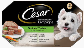 LES RECETTES DE CAMPAGNE TRAITEUR 4 x 150g 4 variétés de Cesar