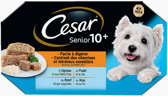 SENIOR 10+ 4 x 150g 4 variétés de Cesar