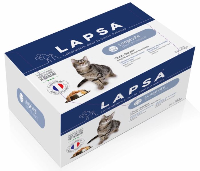 Sachets Fraîcheur Chat Senior Longévité de Lapsa