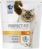 Croquettes Perfect Fit™ Sensitive 1 an et + riche en dinde pour chats sensibles stérilisés