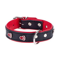 Collier en cuir motif pattes pour chien Heim