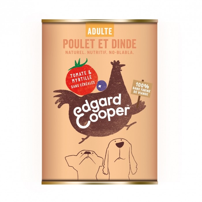Pâtée chien sans céréales en boîte pour chien adulte de Edgard & Cooper