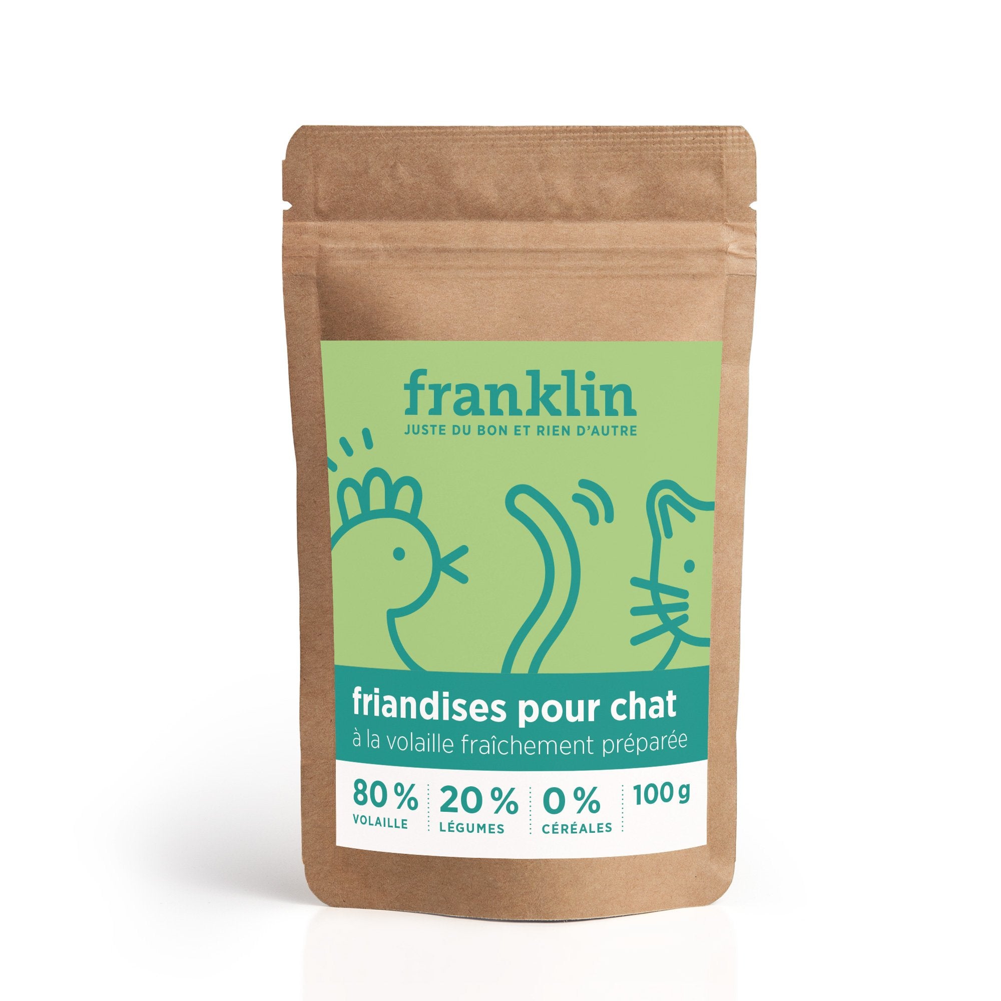 Friandises pour chat 80% volaille, 20% légumes