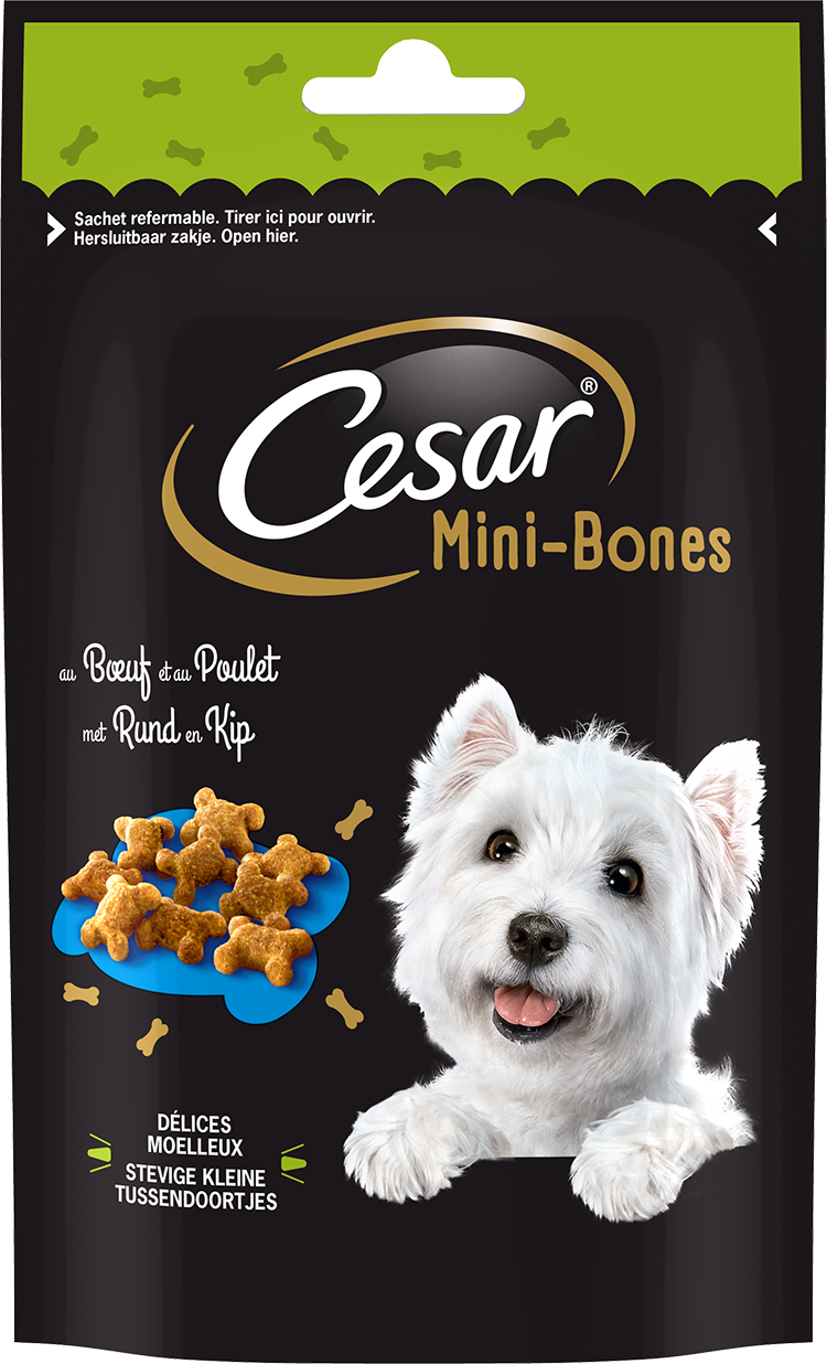 Les Tendres Délices CESAR® Mini-Bones au Bœuf & au Poulet