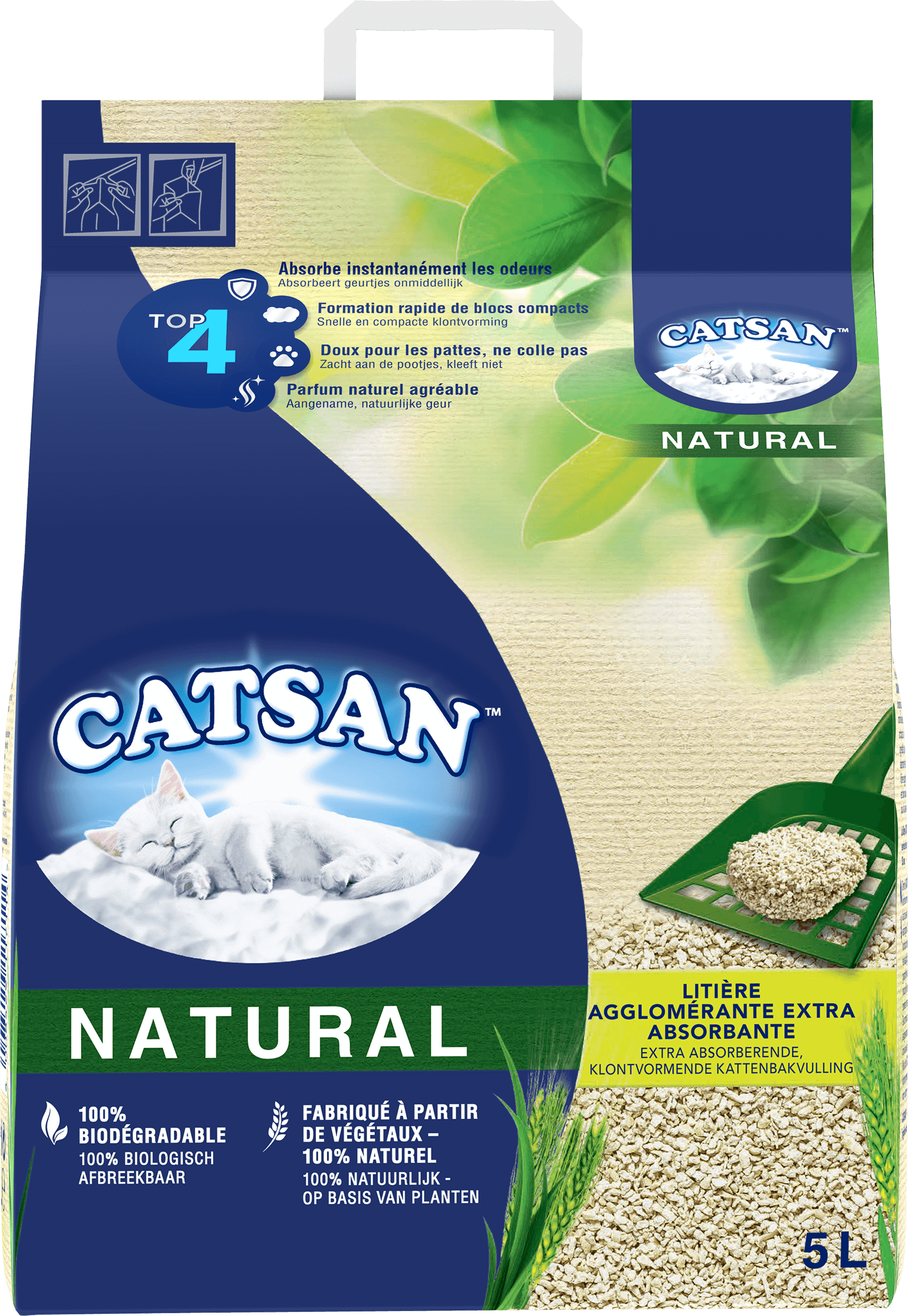 Litière CATSAN™ NATURAL AGGLOMÉRANTE