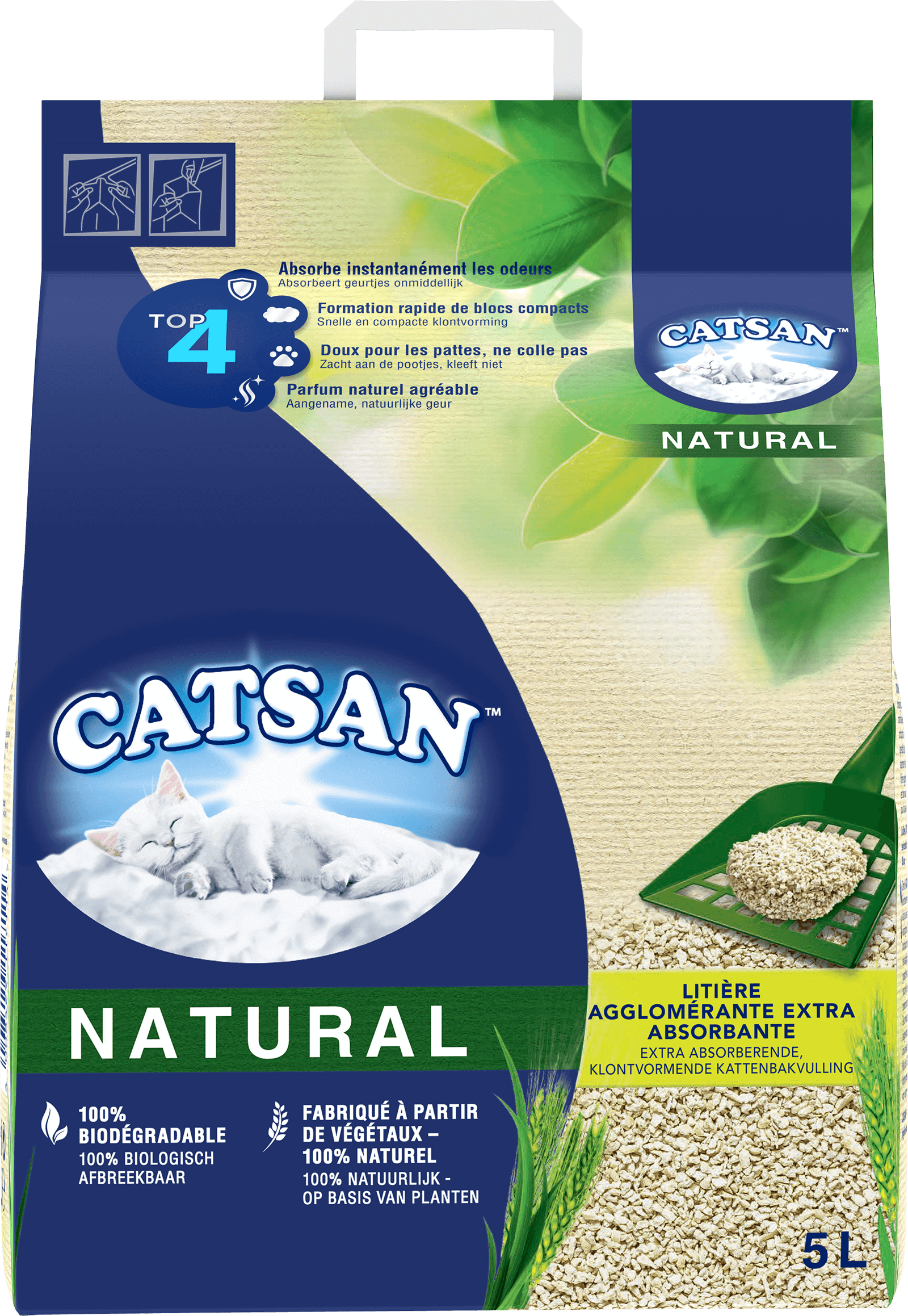 Litière chat CATSAN™ NATURAL AGGLOMÉRANTE