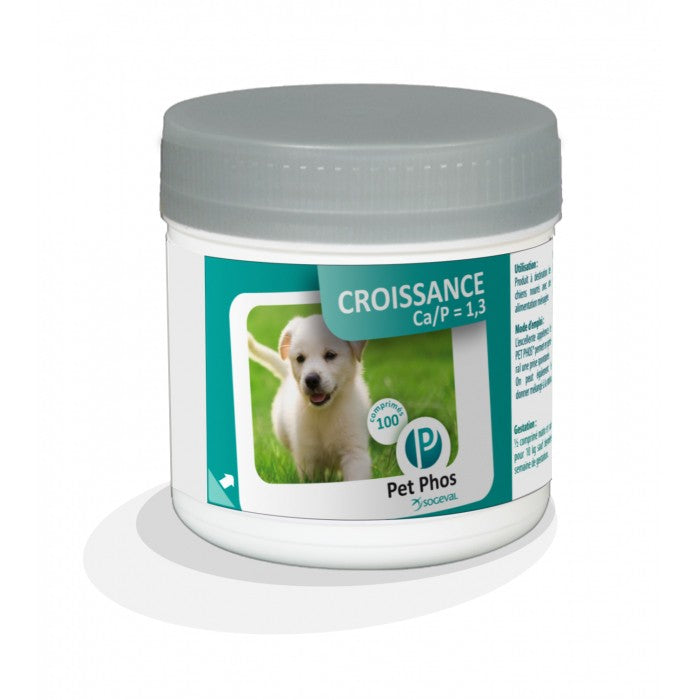 Complément alimentaire chien Pet-Phos Croissance CA/P=1,3 de Sogeval