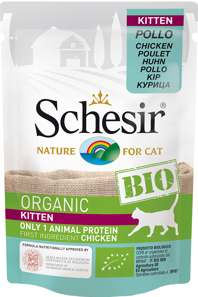 Schesir Humide Kitten BIO pour chatons
